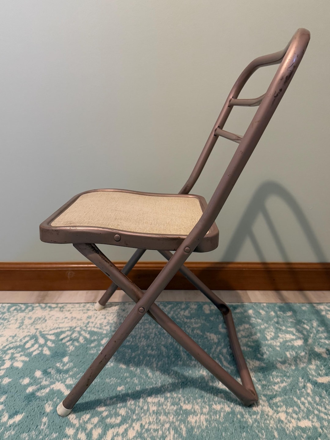 Vintage Hampden Children's Folding Chair ~ Anodized Pink