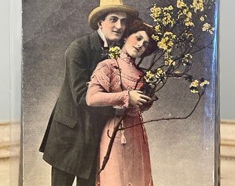 Antique Postcard: Theochrom Series #1259, Ardent Love, Romantic