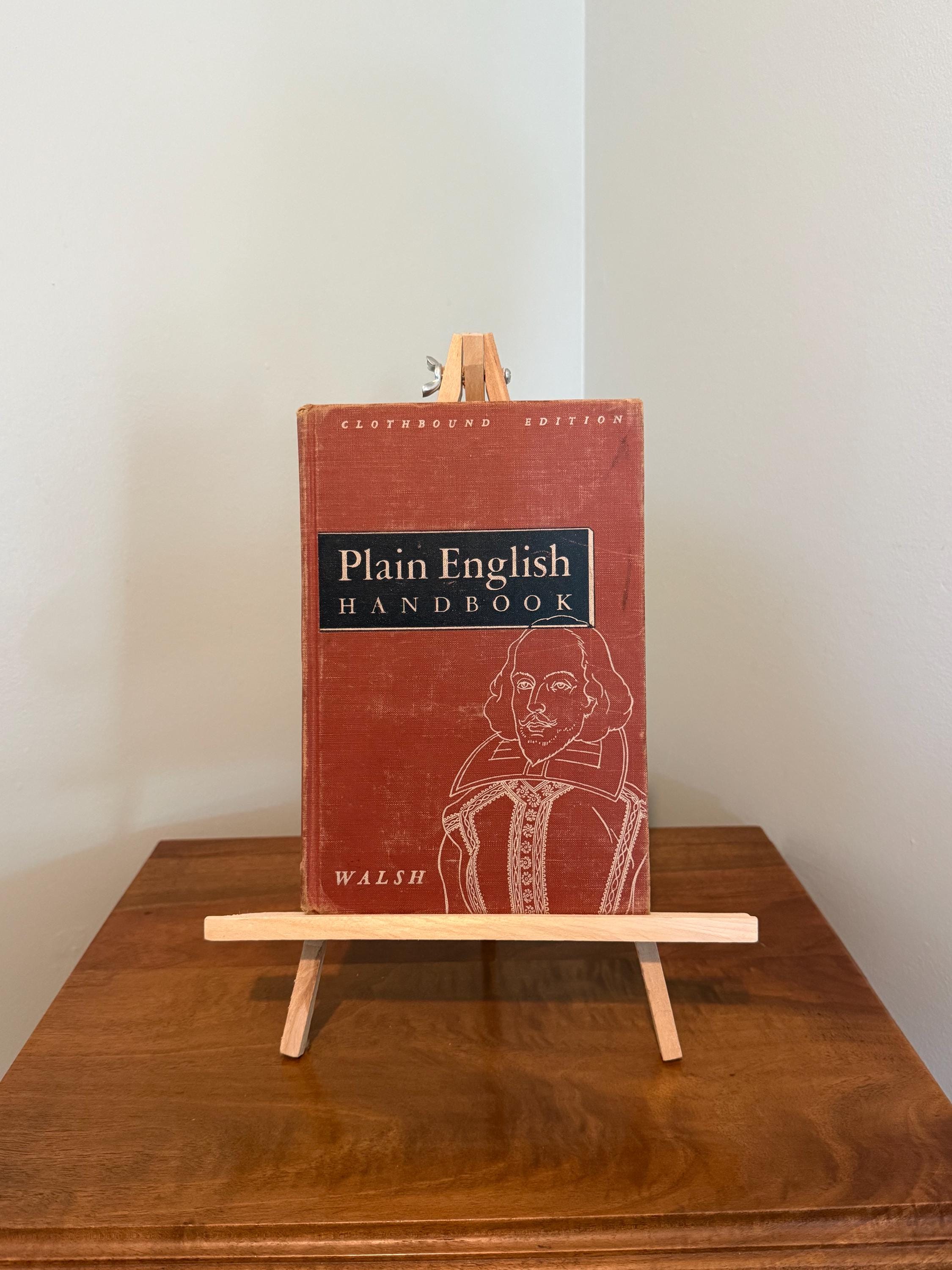 Vintage Plain English Handbook by Walsh, Classic Grammar
