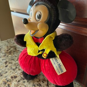 Antique Plush Mickey Mouse, Walt Disney Production, Made in Japan image 3