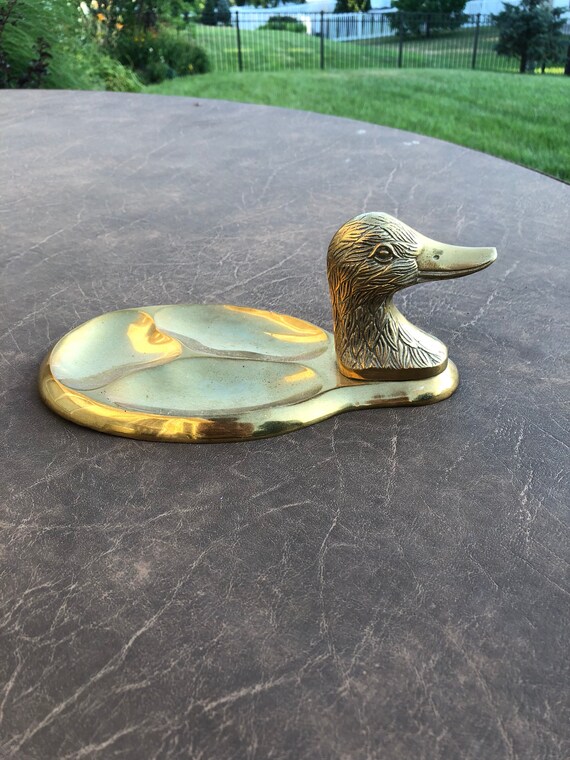 Vintage Men S Valet Dresser Caddy Brass Duck Divided Etsy