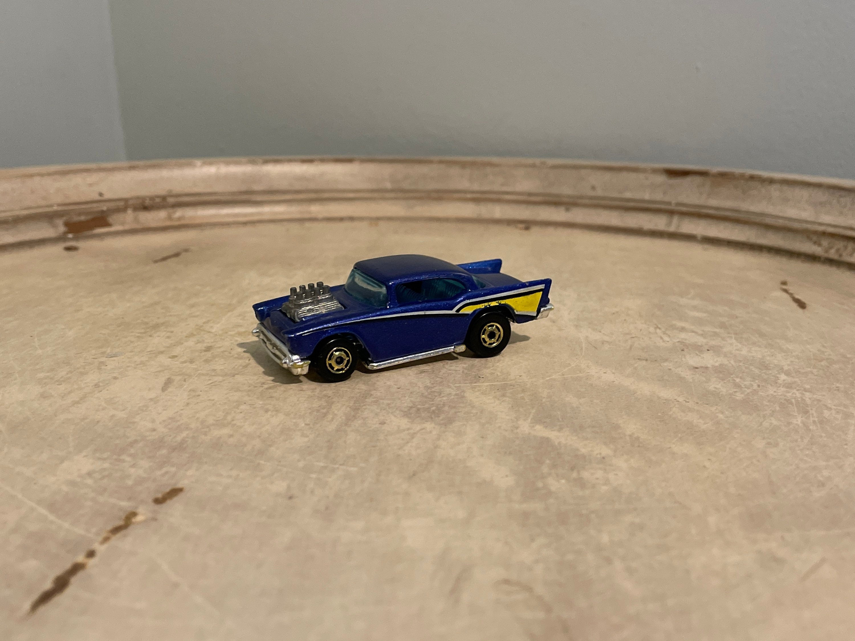 Vintage Hot Wheels '57 Chevy Bel Air ~ 1976 Blue Paint