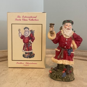 Vintage Santa Claus Figurine ~ The International Santa Claus Collection ~ 1992 ~ Father Christmas England