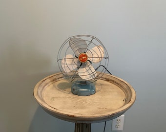 Vintage Zero Electric Fan ~ Mcgraw Edison Company ~ Blue and