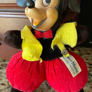 Antique Plush Mickey Mouse, Walt Disney Production, Made in Japan image 4