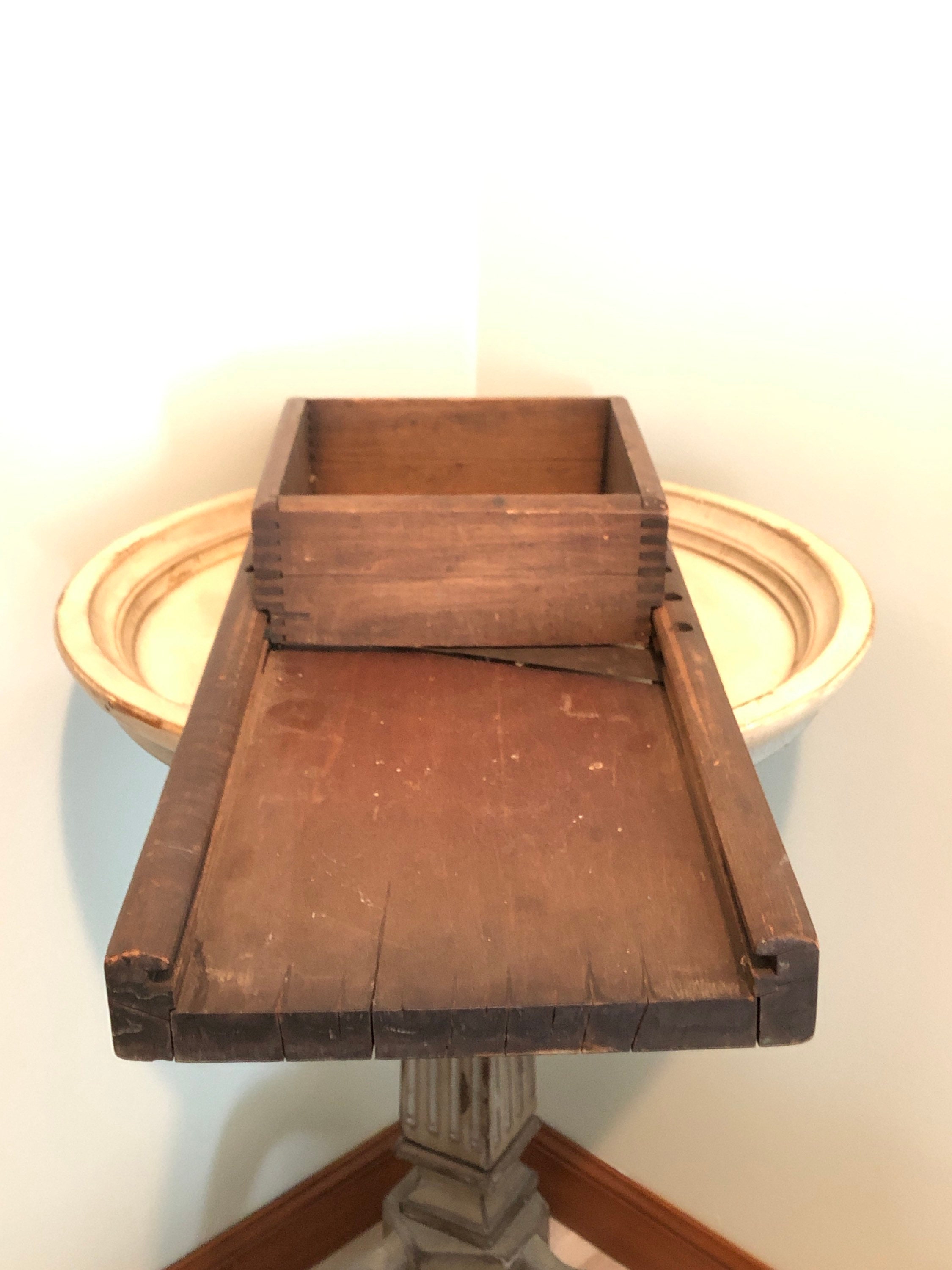 Wooden Kraut Cutter With Wood Sliding Box and 3 Blades Etsy