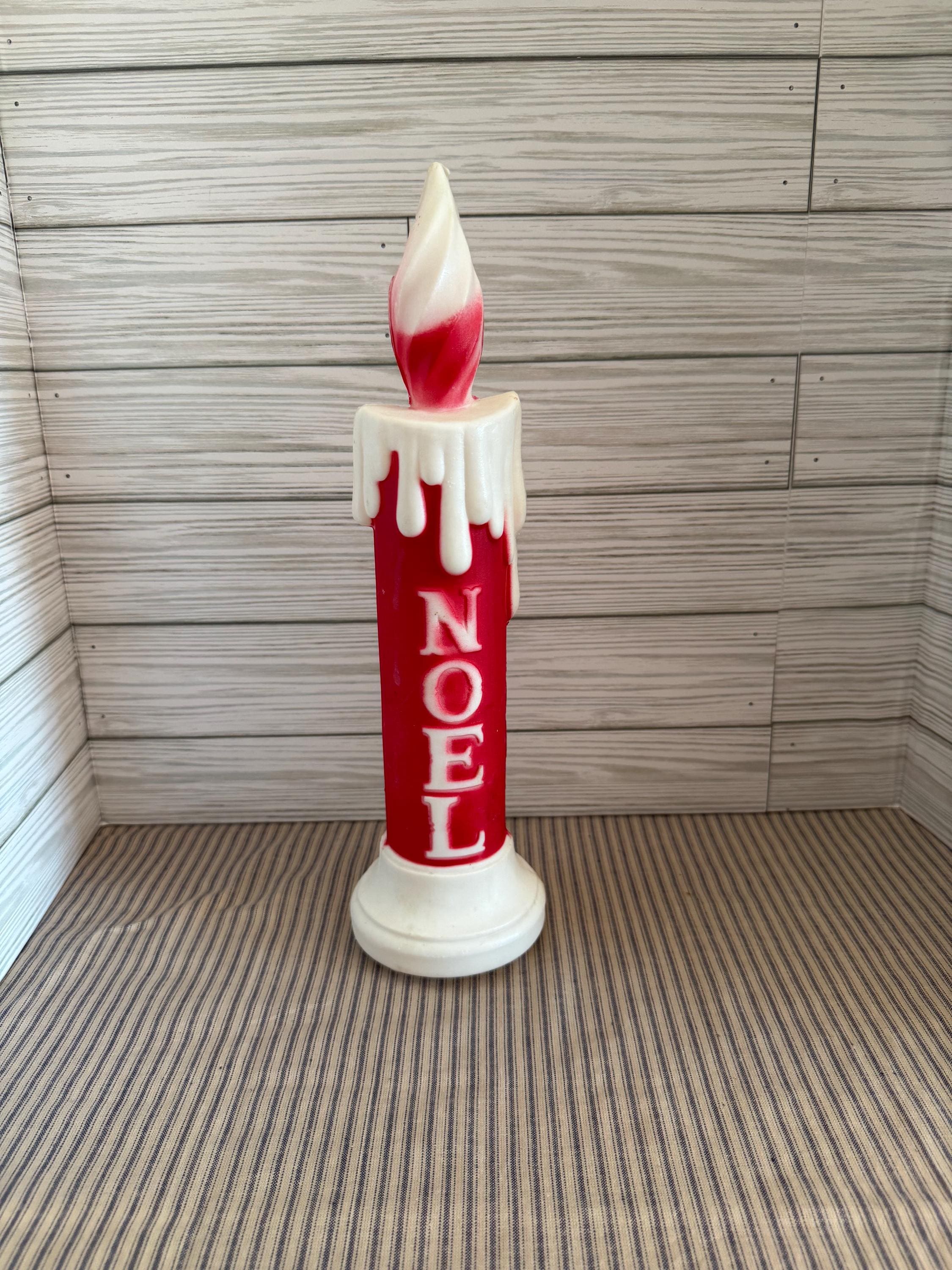 Vintage Blow Mold Noel Candles - Etsy