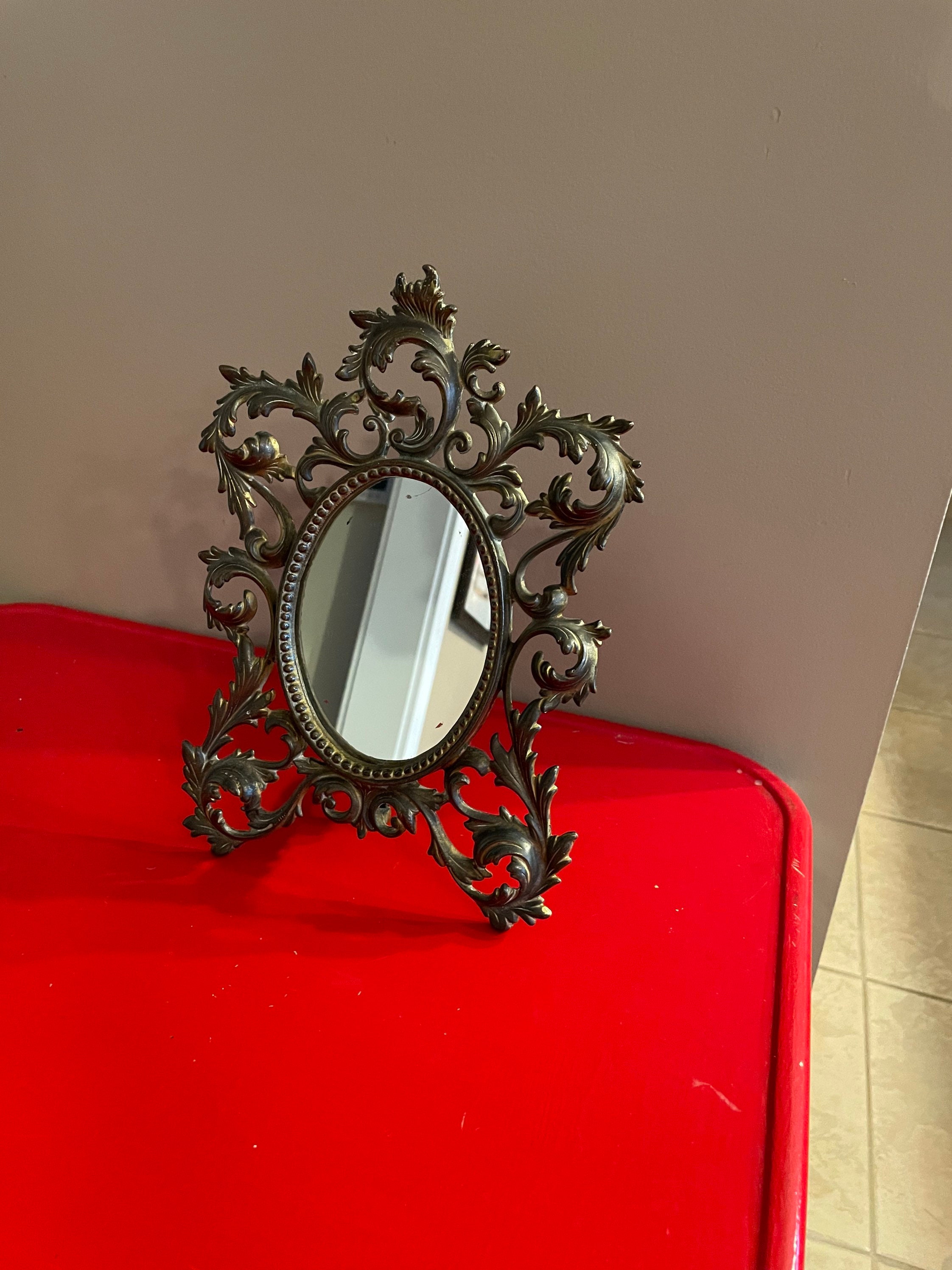 Antique Victorian Picture Frame With Mirror Etsy