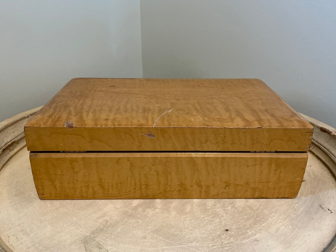 Vintage Keepsake Box With Mirror Pilliod Swanton Ohio Etsy