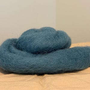 Wool Roving ~ Turquoise Color ~ 0.4 Ounce