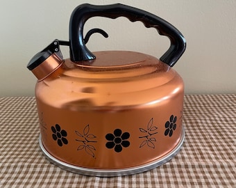 Vintage Tea Kettle ~ Copper Color ~ Made by Mirror Aluminum