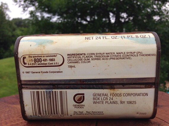 Log Cabin Syrup Tin 100th Anniversary Vintage Kitchen Decor Etsy