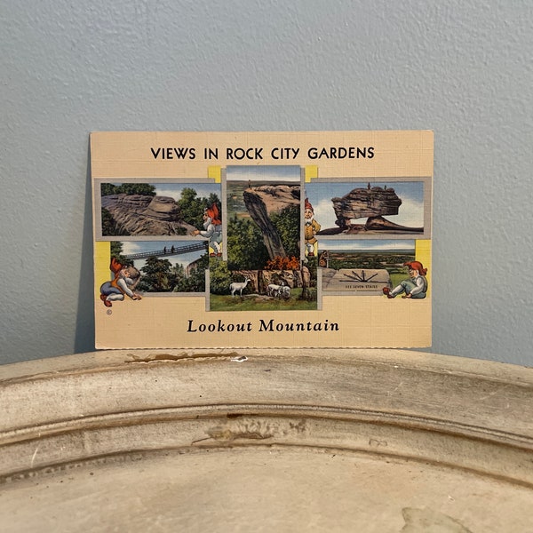 Vintage Postcard ~ Views In Rock City Gardens ~ Lookout Mountain