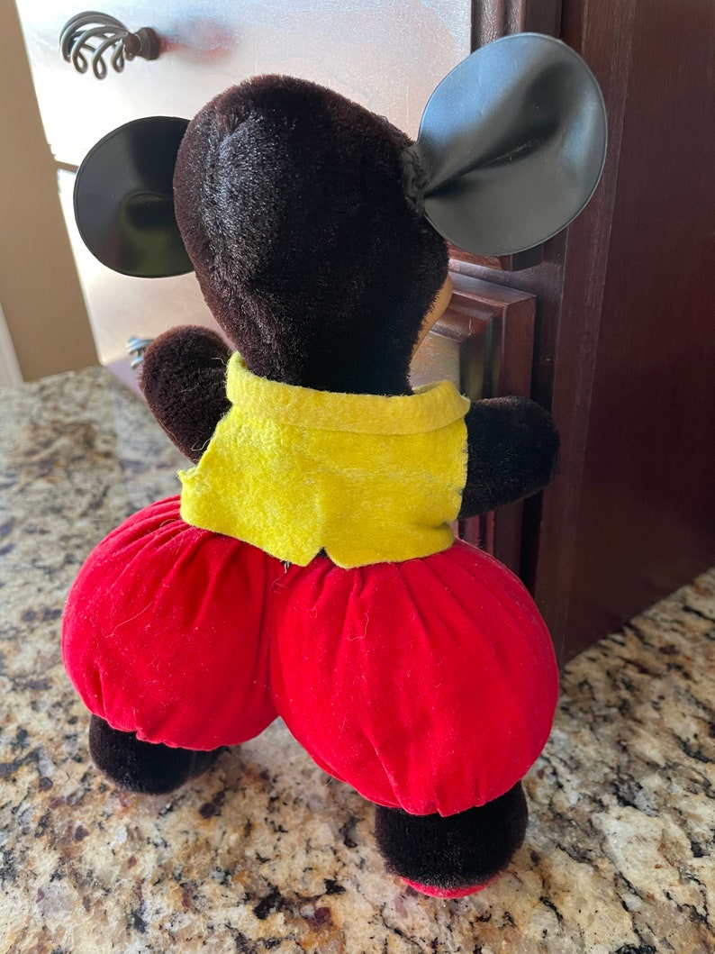 Antique Plush Mickey Mouse, Walt Disney Production, Made in Japan image 6