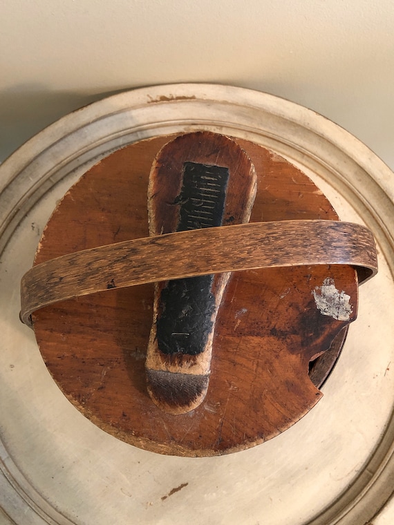 Firkin Shoe Shine Box - Round Barrel Shape - image 6