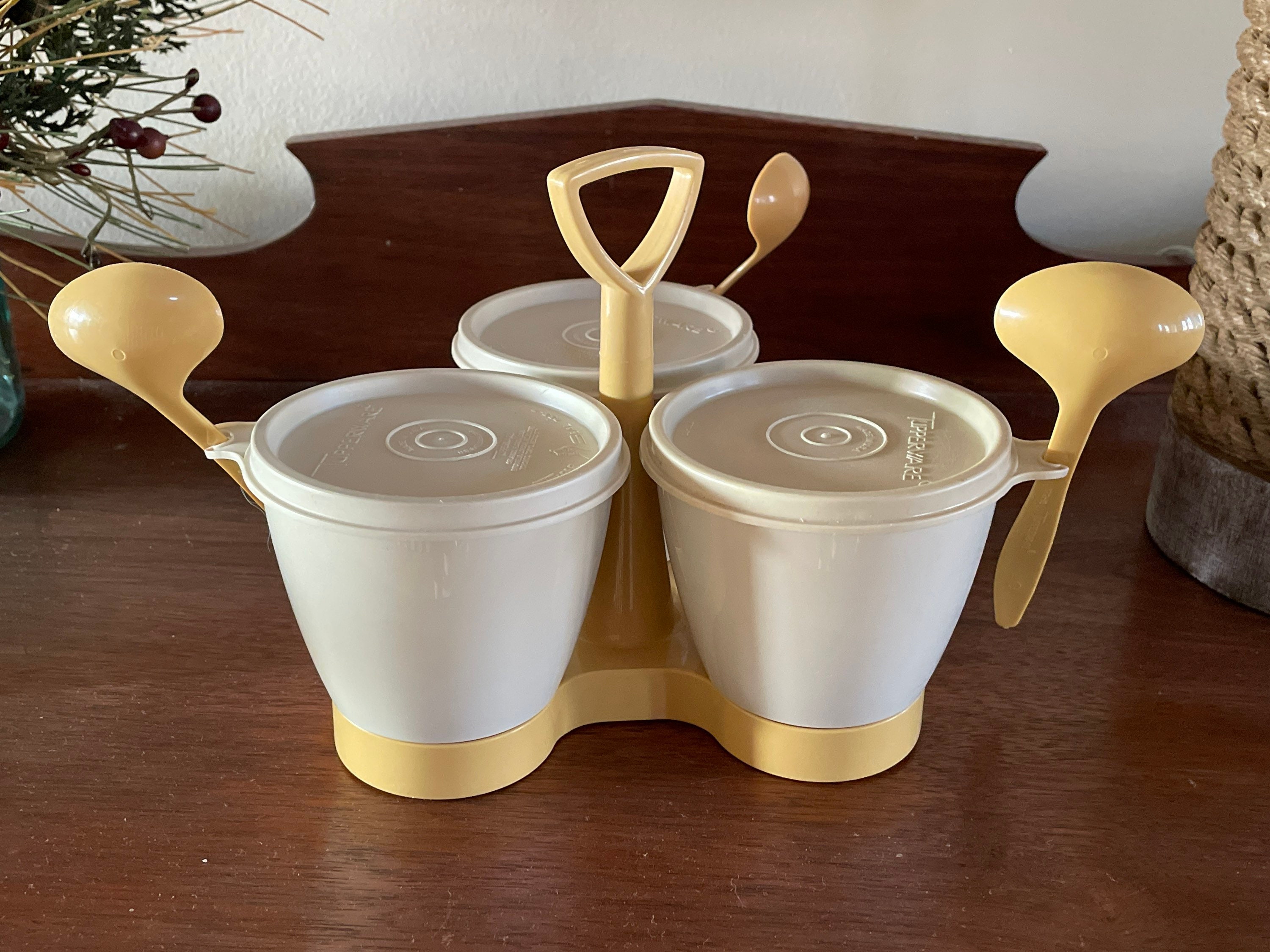 Vintage Tupperware Condiment Server With 3 Spoons, 1970's - Etsy