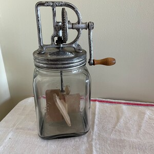 Lehman's Old-Fashioned Mini Original Dazey Butter Churn Hand Crank Makes 8 oz, Size: One size, Clear