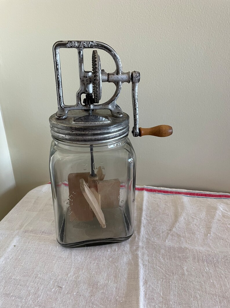 Antique Butter Churn Dazey 3 Quart Glass Churn Etsy