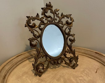 Antique Victorian Picture Frame with Mirror