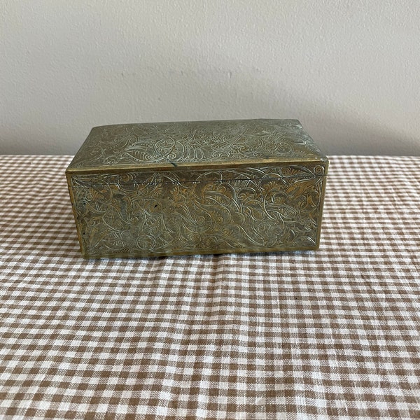 Brass Trinket Box Etsy