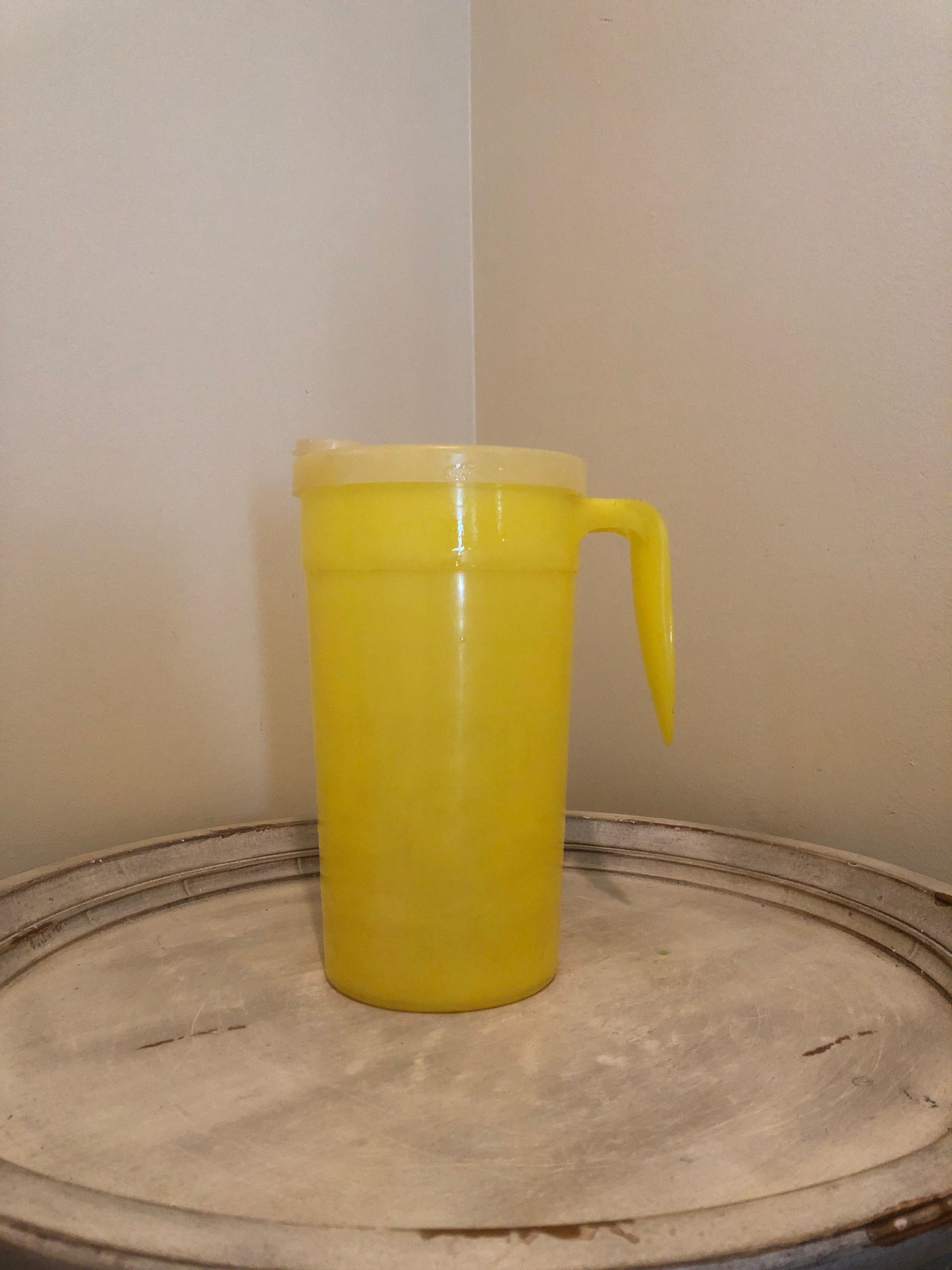 Vintage Rubbermaid Bright Yellow Plastic Beverage Pitcher -  Israel