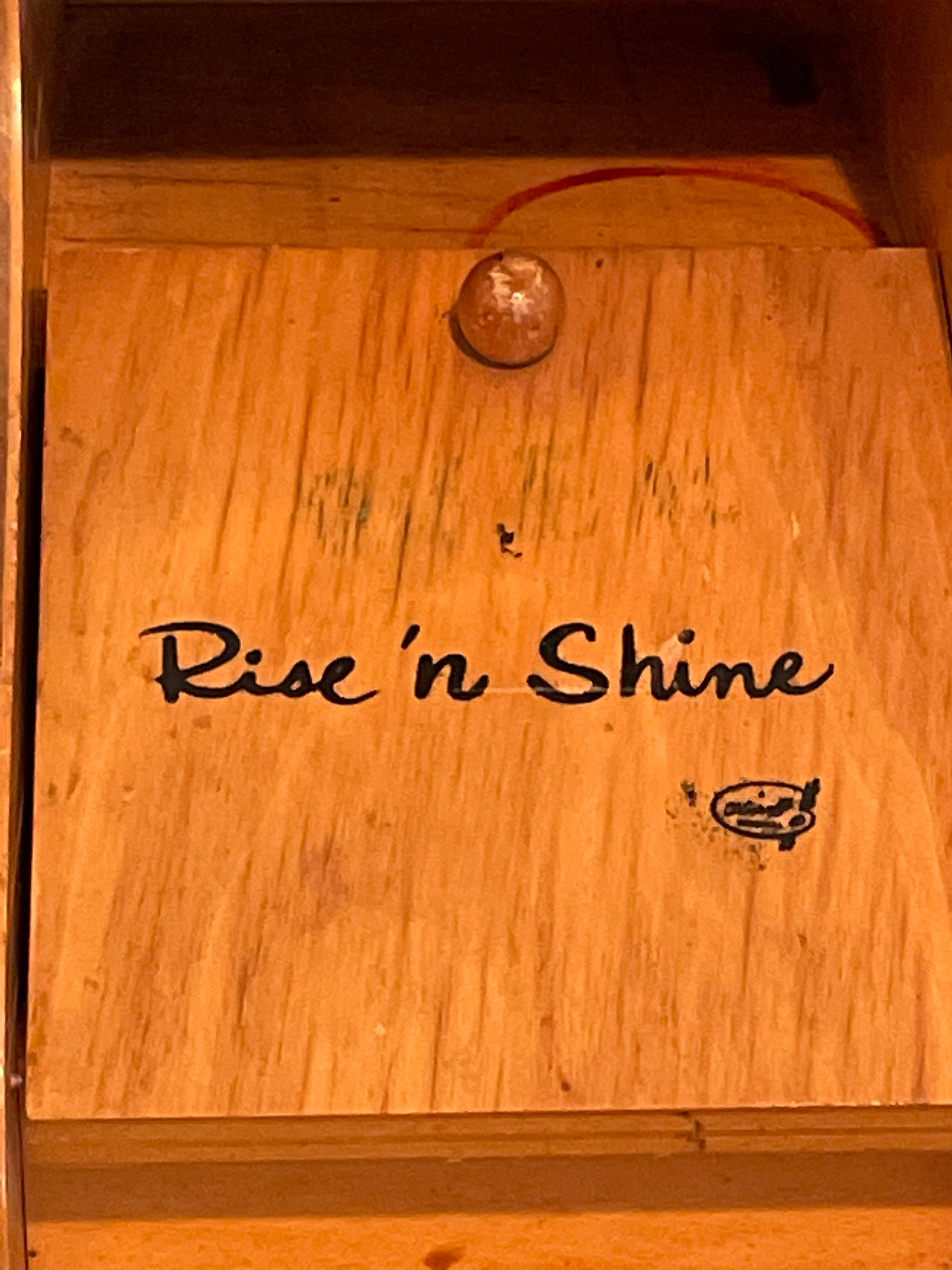 Rise 'N Shine Shoe Shine Box Vintage Wood Shoe Shine Box Gift for