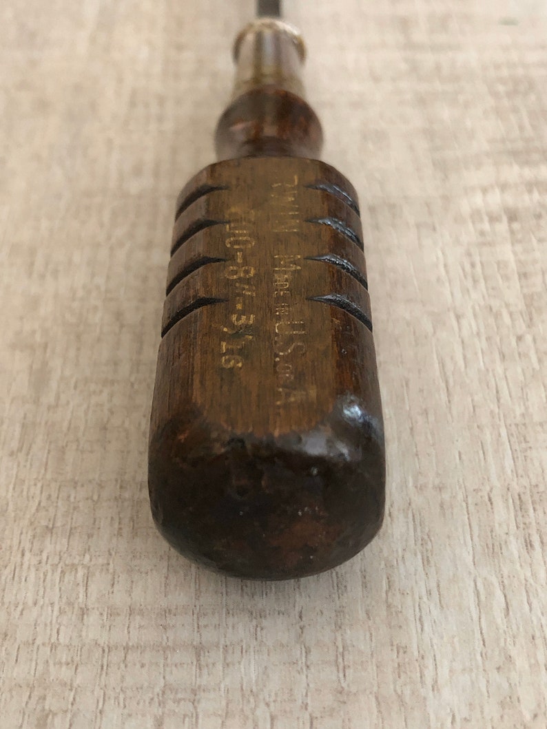 Vintage Irwin Wooden Handle Screwdriver Etsy