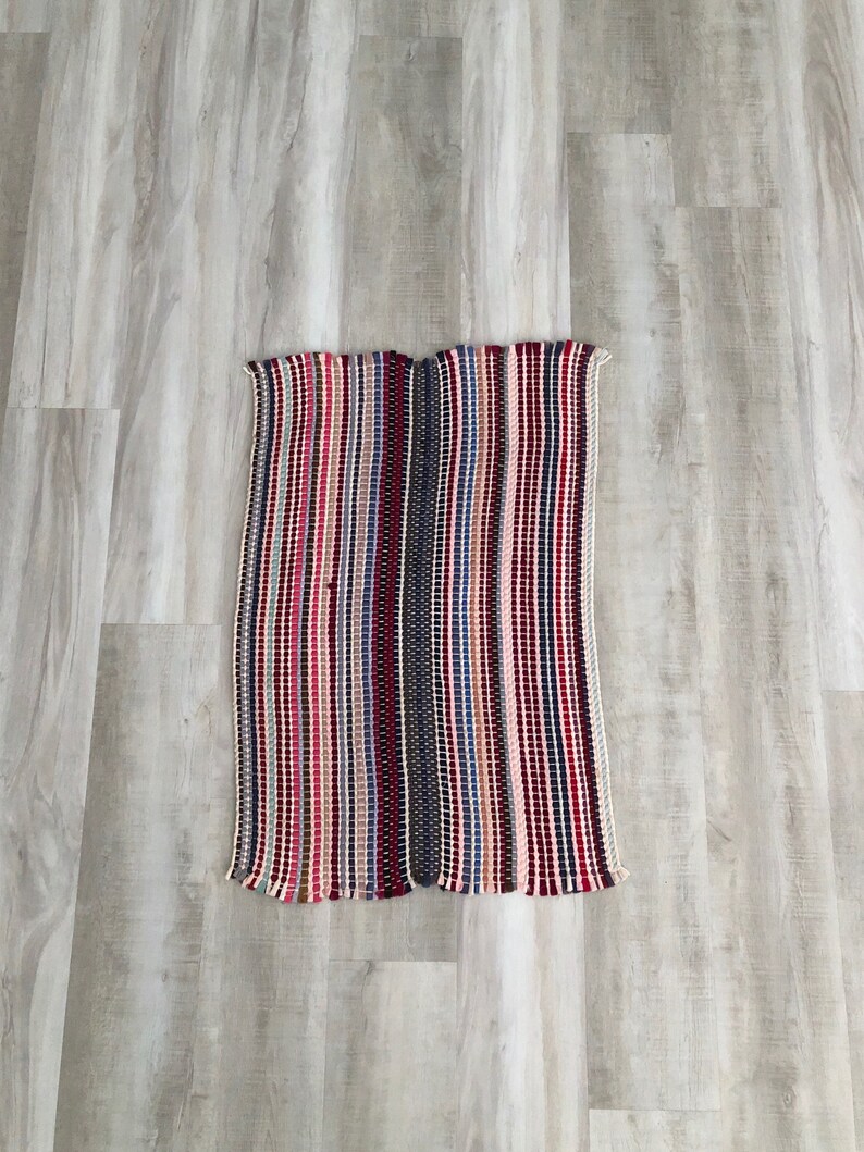 Vintage Rag Rug Runner 2 Etsy