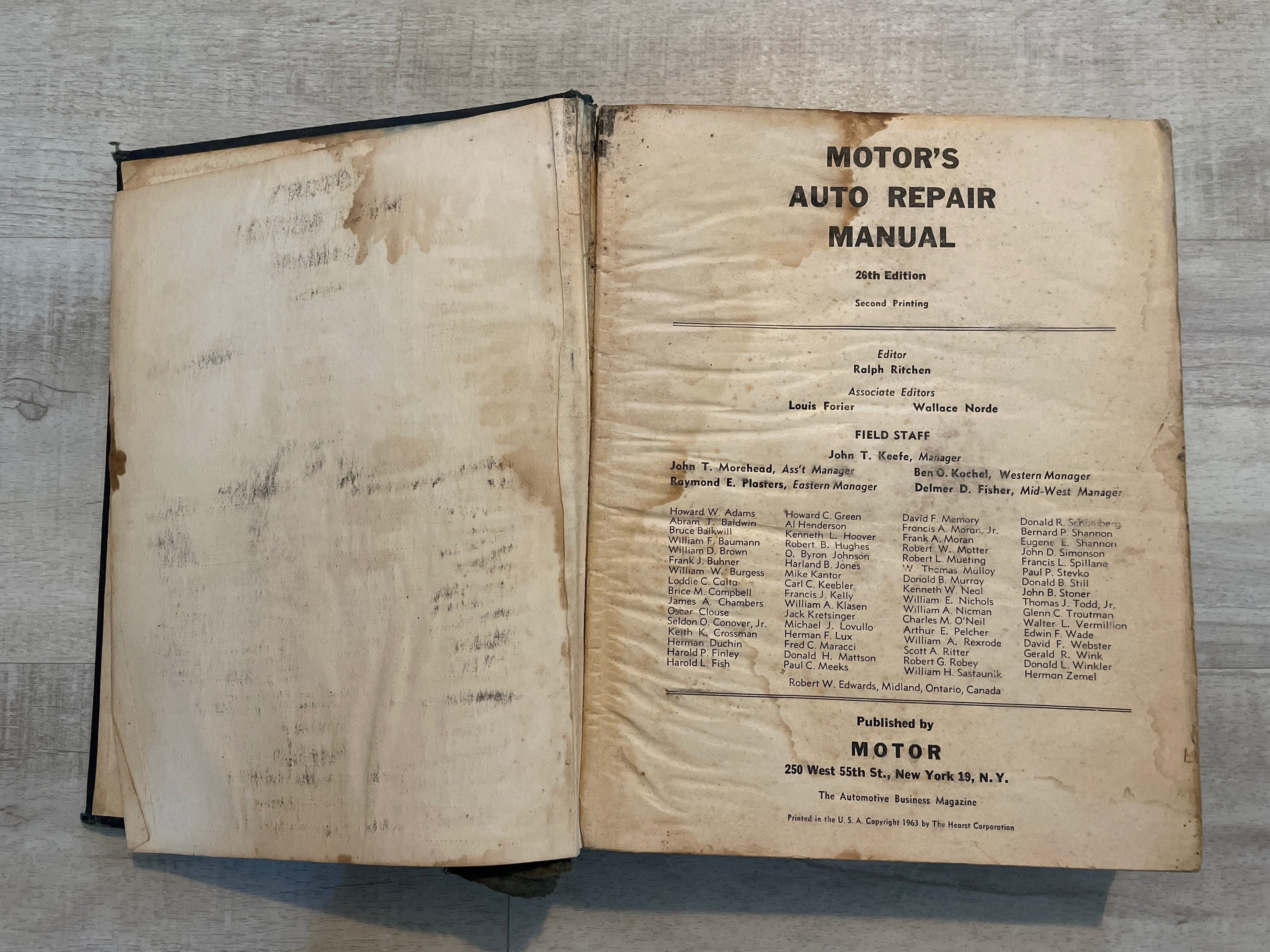 Vintage Motor's Auto Repair Manual 1963 Etsy