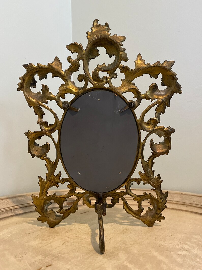 Antique Victorian Frame and Mirror With Easel Stand 10 3/4 X 7 1/2 Etsy