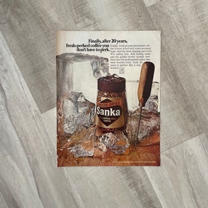 Vintage Paper Advertisement ~ Sanka Freeze Dried Coffee