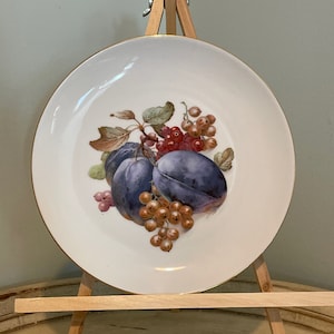 Vintage Dessert Plate ~ Winterling Germany ~ Plum Fruit Detail