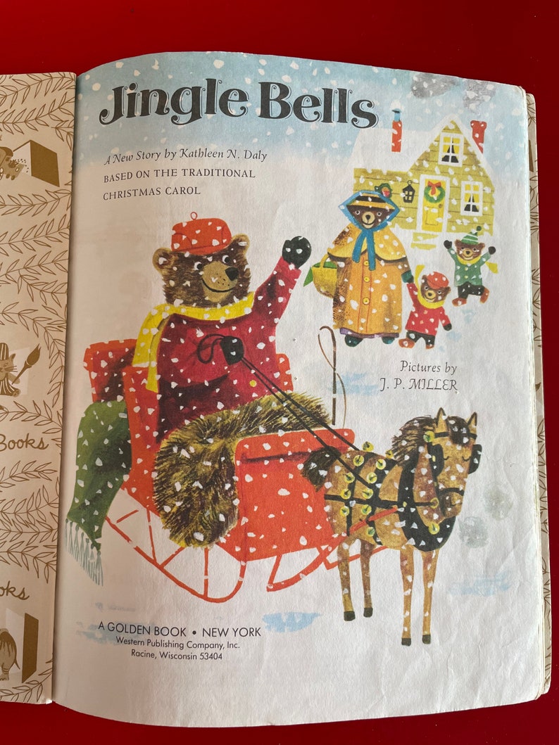Jingle Bells Little Golden Book 1964 Etsy
