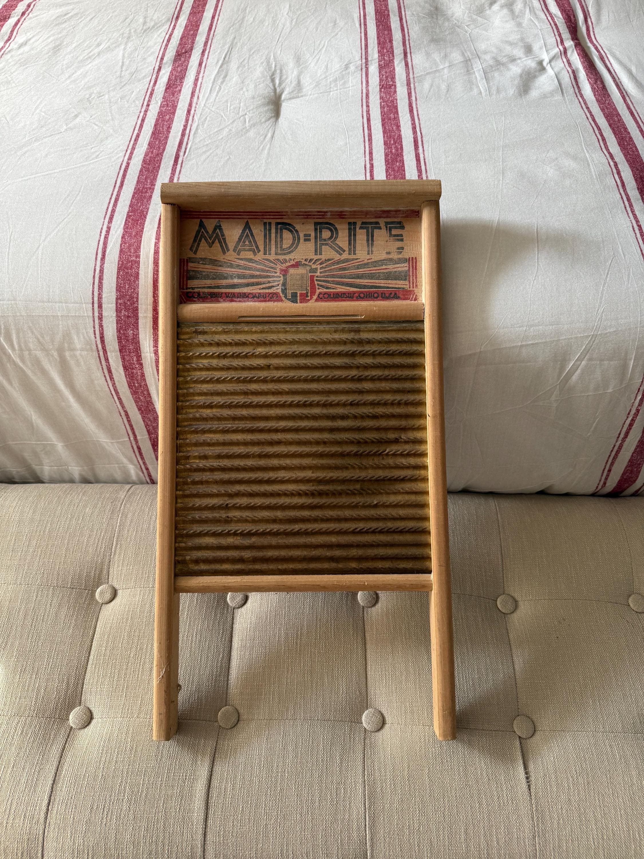 Vintage MAID-RITE Washboard ~ No. 2062 ~ Columbus Washboard Co - Etsy