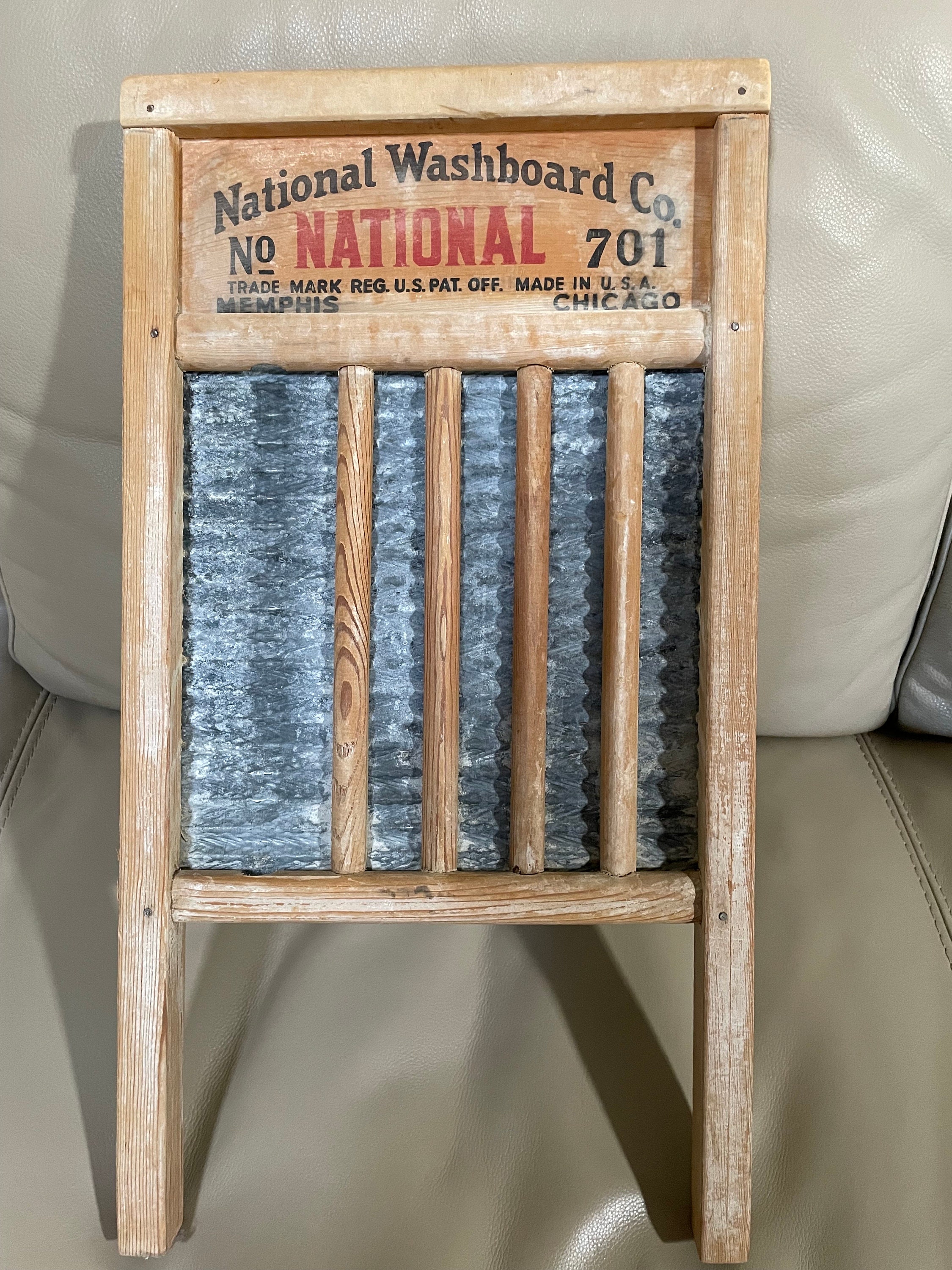 Vintage National Washboard Co ~ No 701~ Top Notch ~ the Zinc