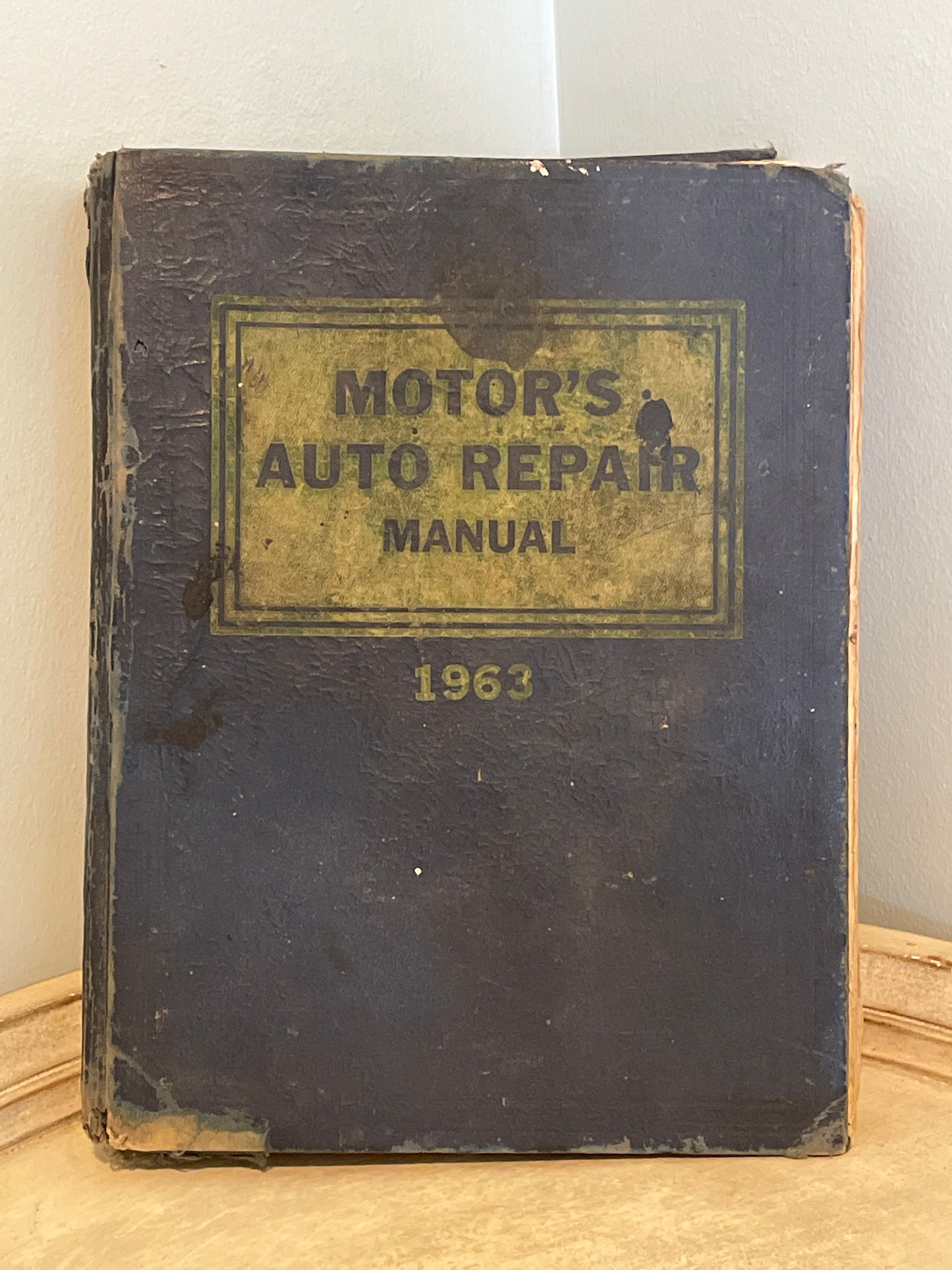 Vintage Motor's Auto Repair Manual 1963 Etsy
