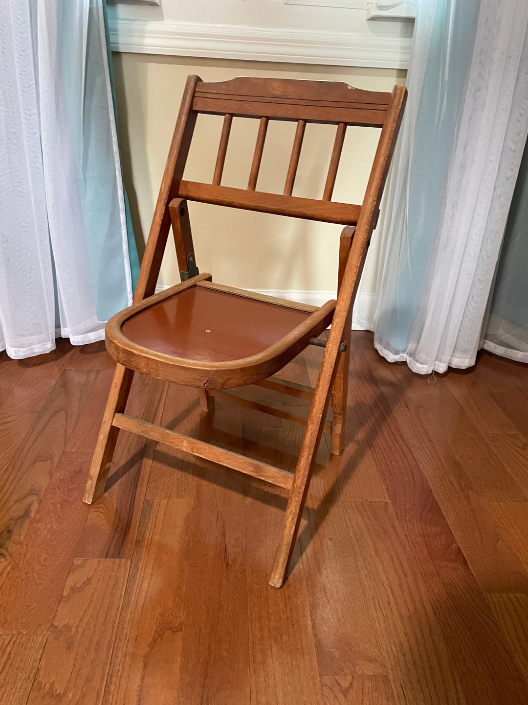 Vintage Child's Wooden Folding Chair Without Arms Babee Tenda Etsy