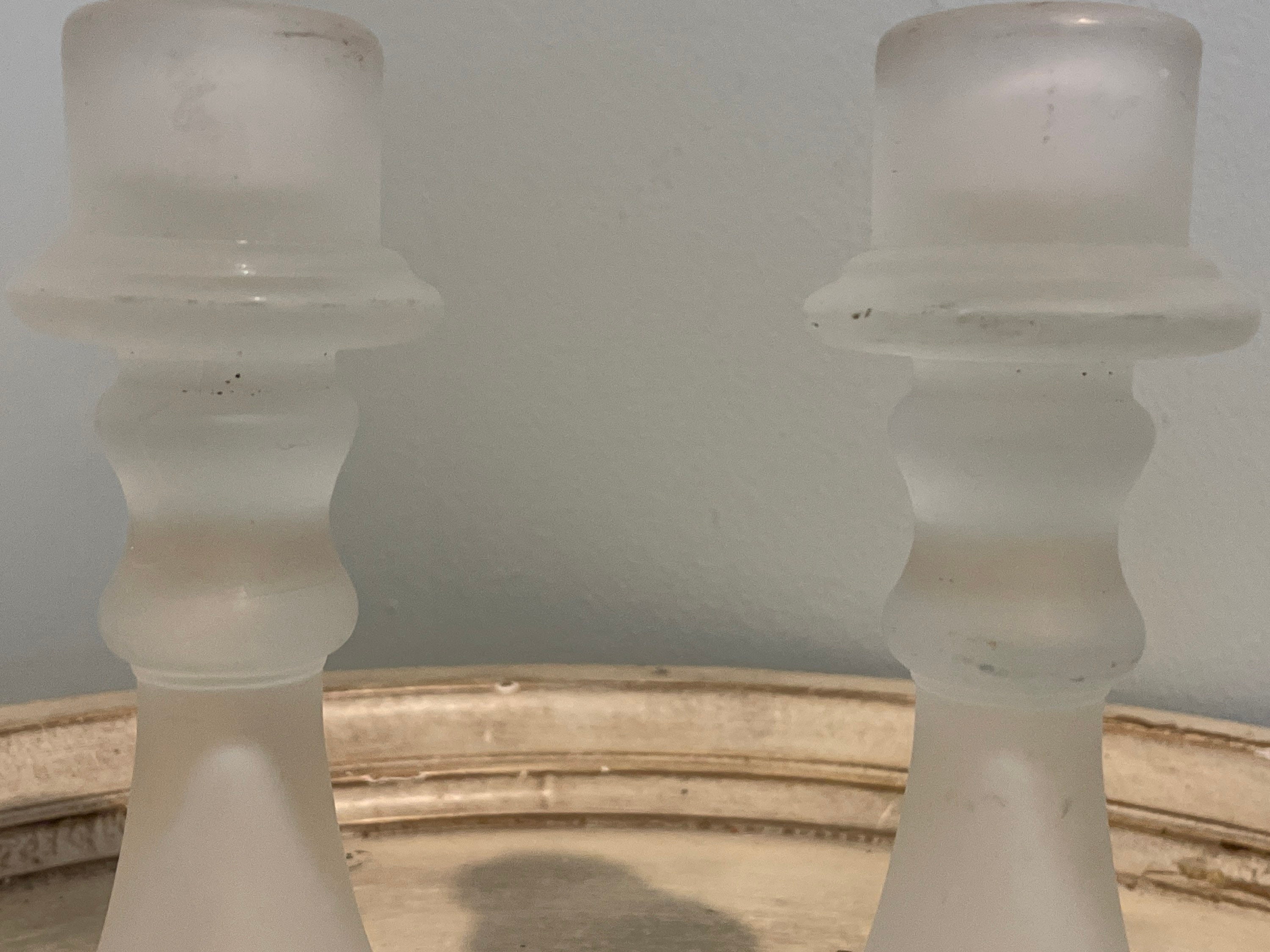 Vintage Frosted Candlestick Holders ~ Set of 2 - Etsy