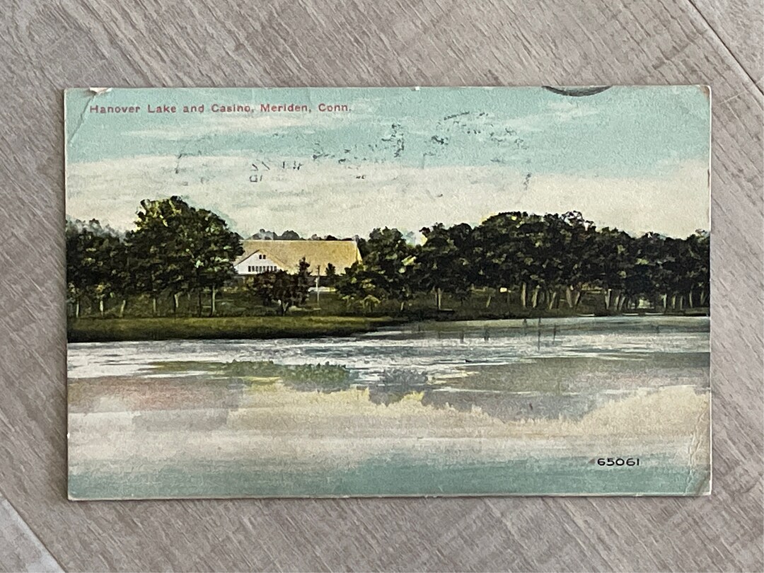 Vintage Postcard: Hanover Lake and Casino, Meriden Connecticut, 1911 - Etsy