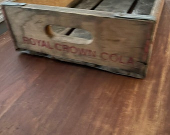 Vintage Wooden Crate ~ Royal Crown Cola Advertisement with