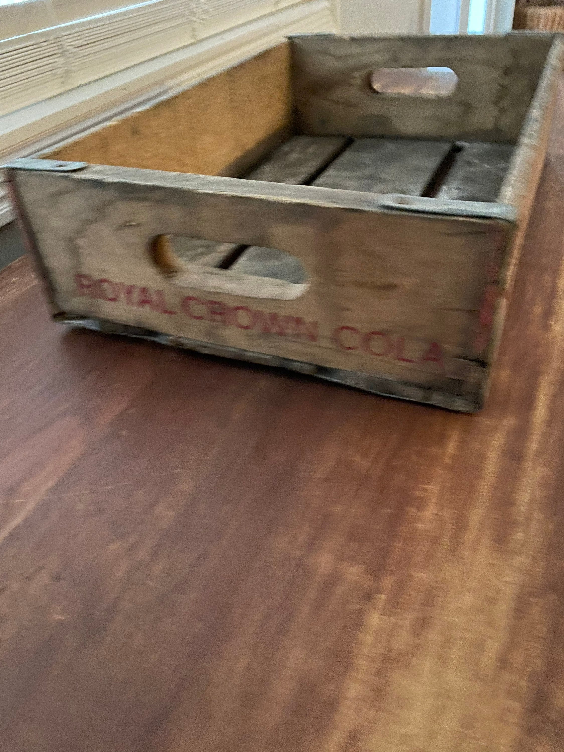 Vintage Wooden Crate ~ Royal Crown Cola Advertisement with