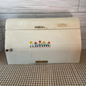 Vintage Paper Towel and Goods Dispenser ~ Wall Mount Kitchen Organizer