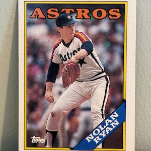 Carte de baseball vintage ~ Nolan Ryan ~ Astros de Houston ~ Topps 1988