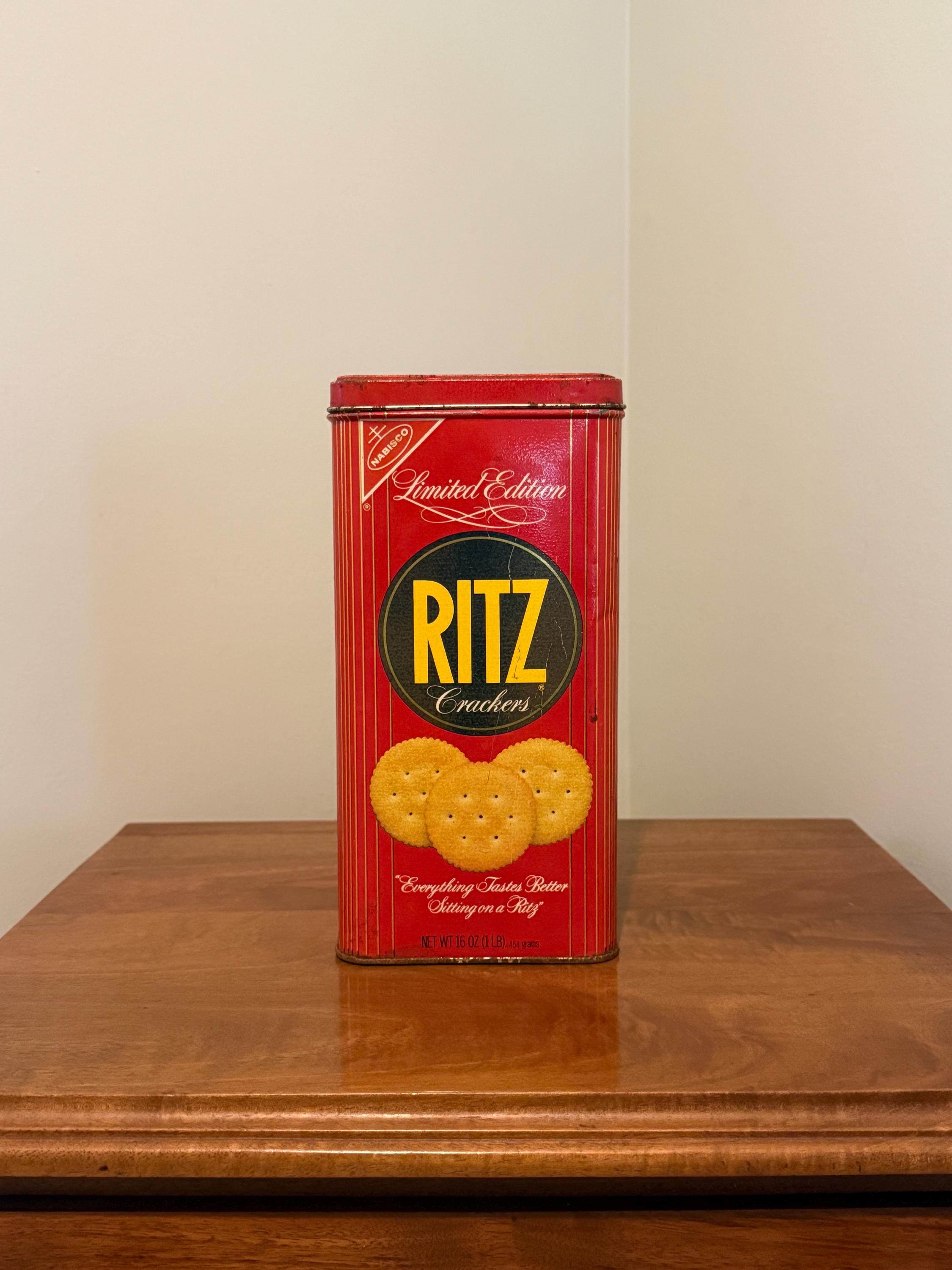 Vintage Ritz Cracker Tin, 1986 Nabisco Limited Edition, 16 Ounce