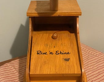 Vintage Shoe Shine Box ~ Rise N Shine ~ Wooden Storage - Etsy