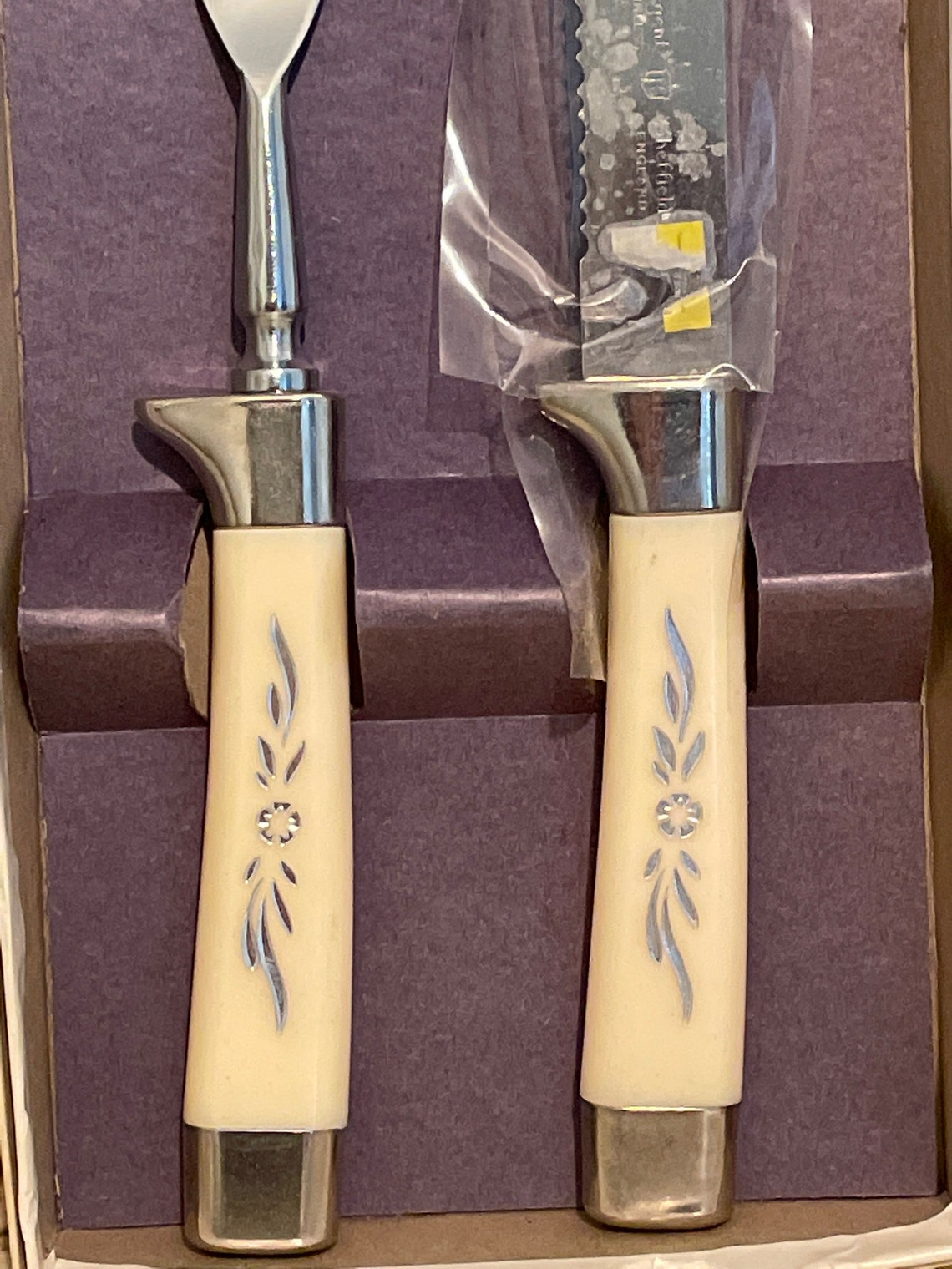 Sheffield Cutlery Set Fork and Carving Knife Set Vintage Etsy