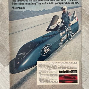 Vintage Paper Advertisement ~ Ford Autolite Spark Plugs ~ 1969