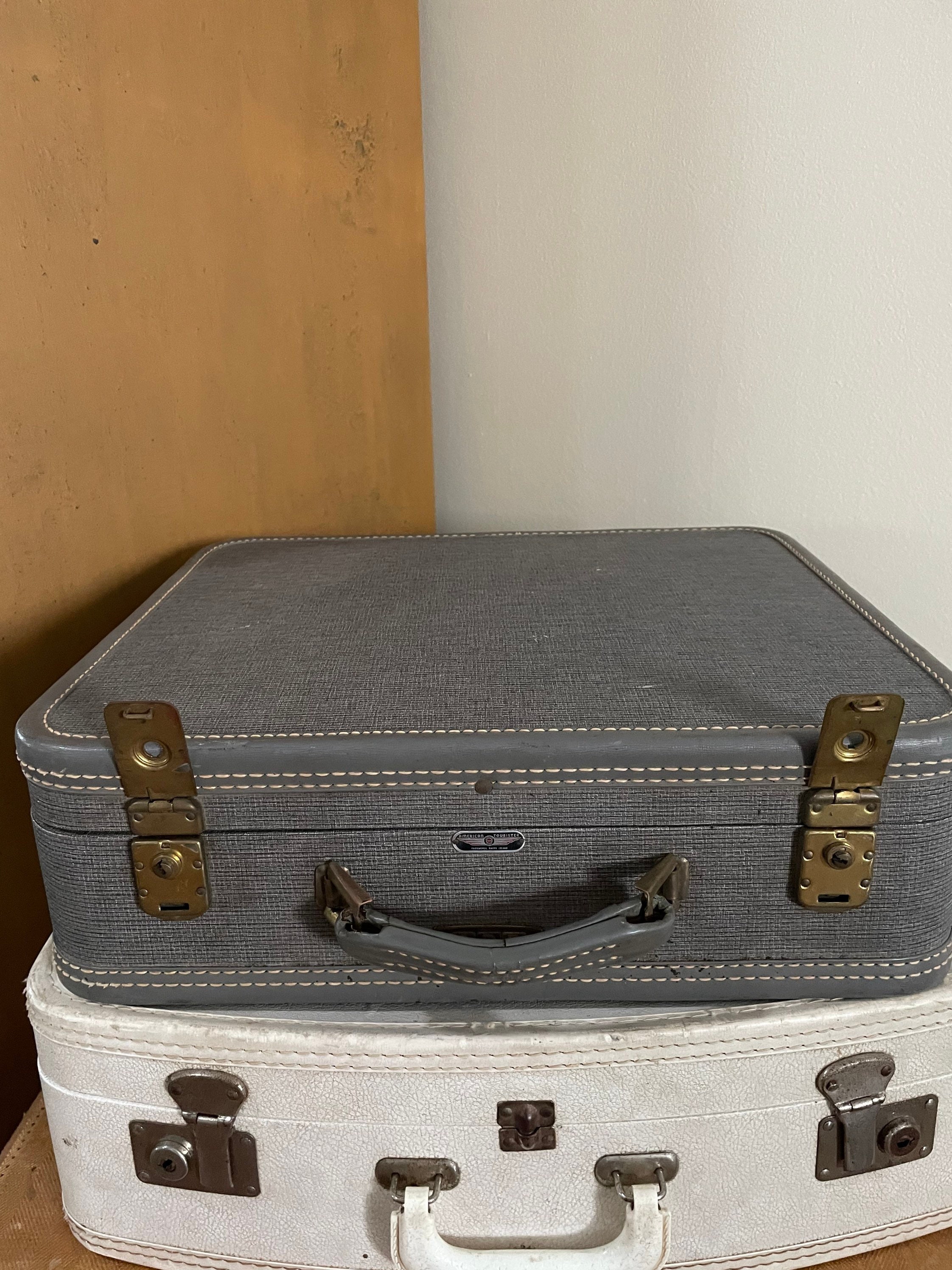 Vintage Suitcase Palavan Retro Suitcase Handmade Decoupage 