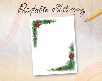 Christmas Decorations Stationary/Holidays Printable/Stationary/Letter Printable/Stockings/Presents/Wreaths/Holiday Party Decor/Christmas DIY
