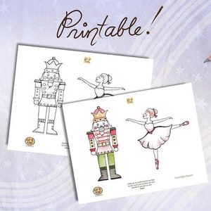 Printable Nutcracker Ballet Bookmarks, Ballerina Bookmarks, Nutcracker Bookmarks, Christmas Bookmarks, Gifts for Book Club, DIY Bookmarks